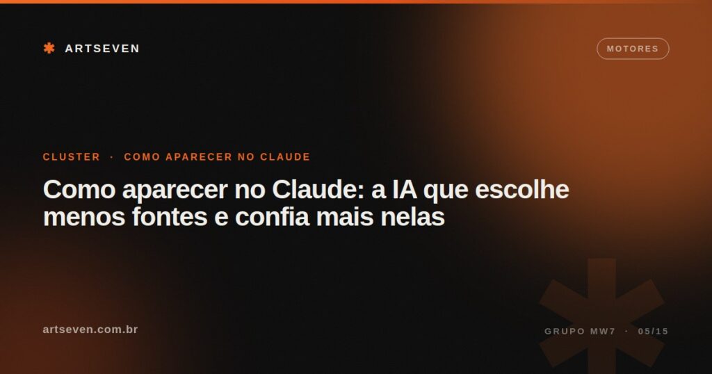 Como aparecer no Claude: a IA que escolhe menos fontes e confia mais nelas