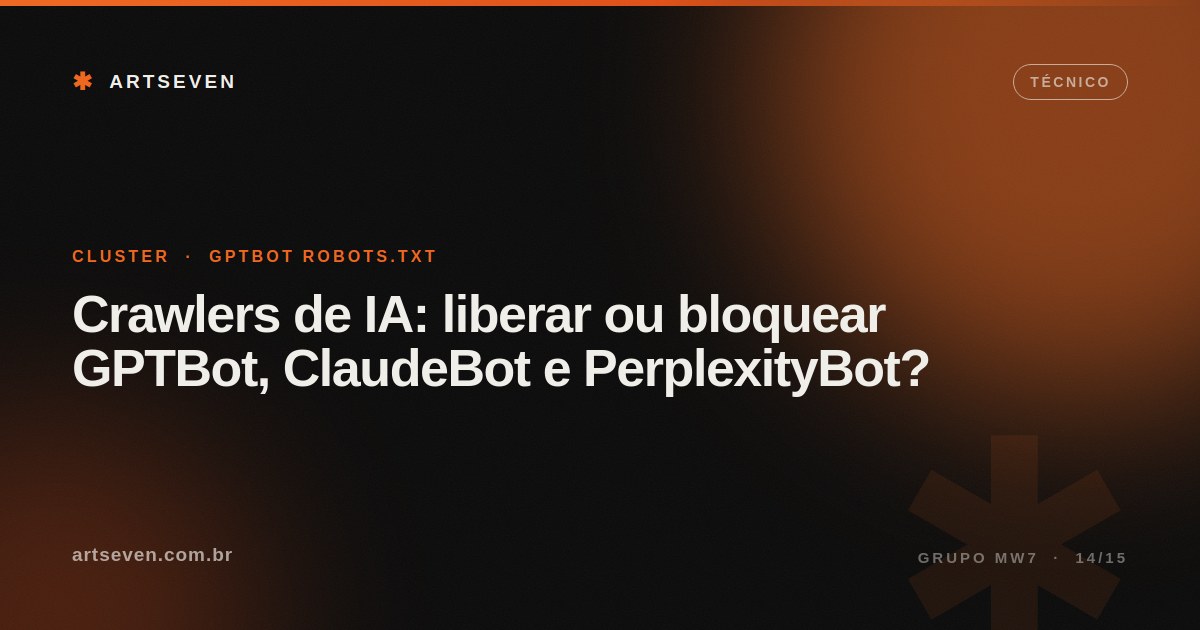 Crawlers de IA: liberar ou bloquear GPTBot, ClaudeBot e PerplexityBot?
